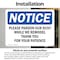 Signmission Please Pardon Our Dust While We Remodel, 7 in W x Rectangle, Vinyl Decal OS-2PACK-NS-D-57-L-17545 - alternate 6